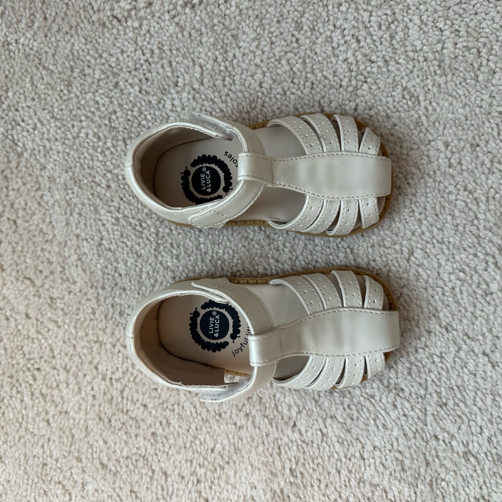 Livie & Luca dress sandals. Pearl white. Lightly worn.